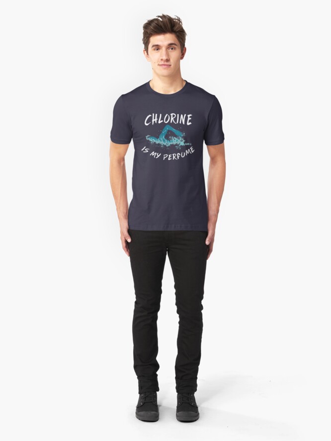 Alternative Ansicht von Chlorine is my Perfume - Funny Swimming Pun Gift Slim Fit T-Shirt