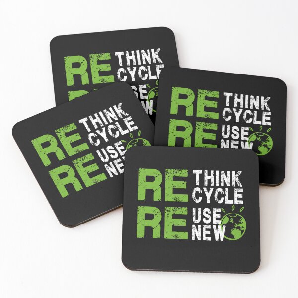 Aperçu de l'œuvre Recycle Reuse Renew Rethink Activism Earth Day créée et vendue par Emma Studio.
