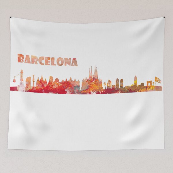 Item preview, Barcelona Spain skyline silhouette designed and sold by artshop77.