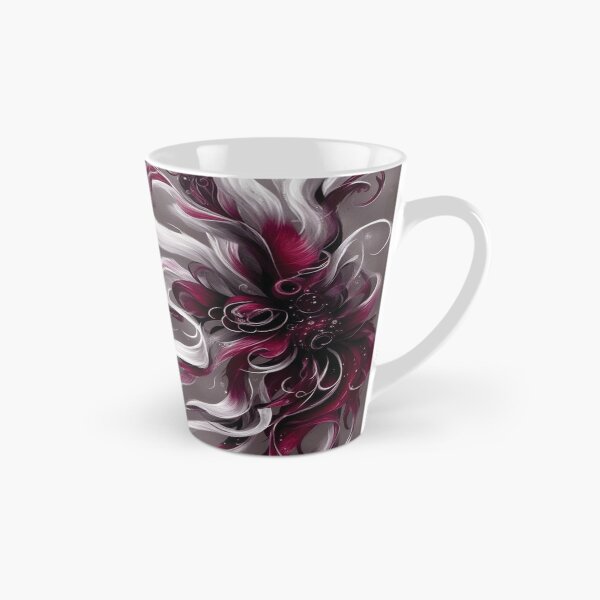 Artikelvorschau, AI Art 'In The Deep' Faszinierendes Burgund, schwarz-weißes Wirbeln und fließende Verschmelzung von Farben, Art Home Decor entworfen und verkauft von Hanlar.