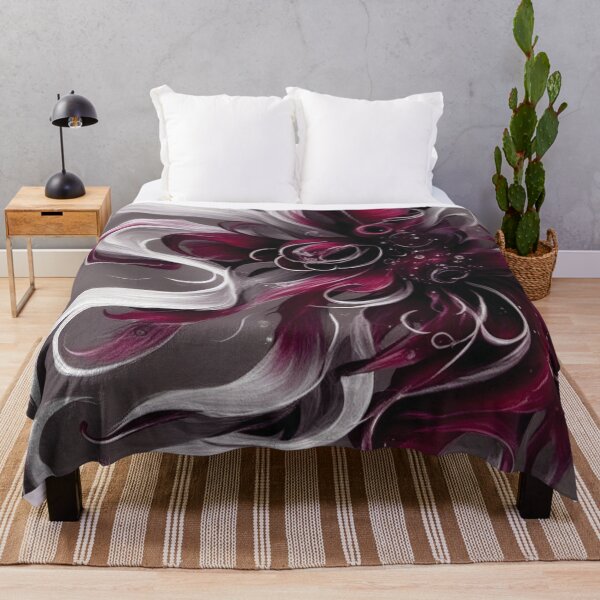 Item preview, AI Art 'In The Deep' Mesmerising Burgundy, Black & White Swirling and Flowing Fusion of Colors, Art Home Decor designed and sold by Hanlar.