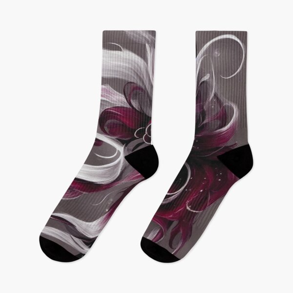 Item preview, AI Art 'In The Deep' Mesmerising Burgundy, Black & White Swirling and Flowing Fusion of Colors, Art Home Decor designed and sold by Hanlar.