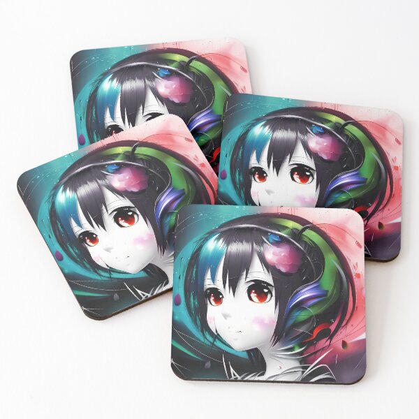 Item preview, Enchanting Synesthetic Anime Girl Portrait - Vibrant Artwork for Fantasy Lovers designed and sold by ElLocoMus.