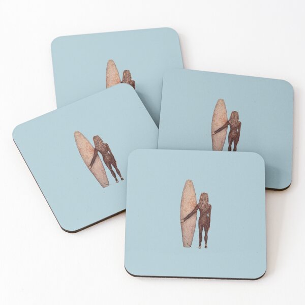 Item preview, Blue Woman Surfing Sunrise designed and sold by AmandaJayneThrives.