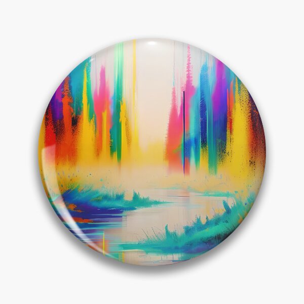 Item preview, Enchanted Forest River Landscape - Synesthetic Art for Nature Lovers designed and sold by ElLocoMus.