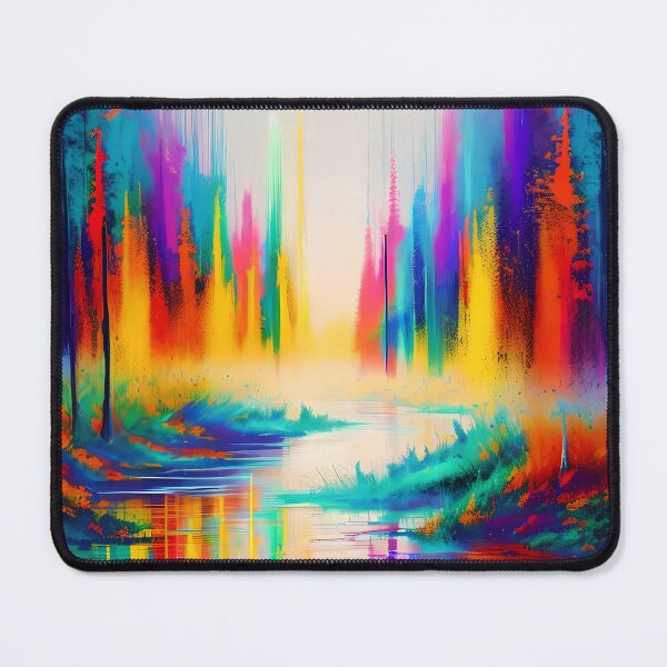 Item preview, Enchanted Forest River Landscape - Synesthetic Art for Nature Lovers designed and sold by ElLocoMus.