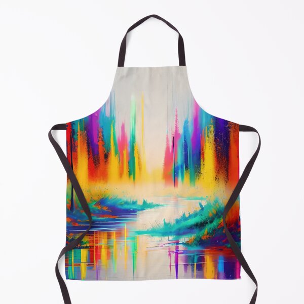 Item preview, Enchanted Forest River Landscape - Synesthetic Art for Nature Lovers designed and sold by ElLocoMus.