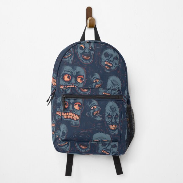 Item preview, Horror Scary Faces With Evil Smile and Grin Blue Theme designed and sold by CactusPan.
