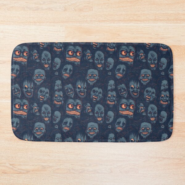 Item preview, Horror Scary Faces With Evil Smile and Grin Blue Theme designed and sold by CactusPan.