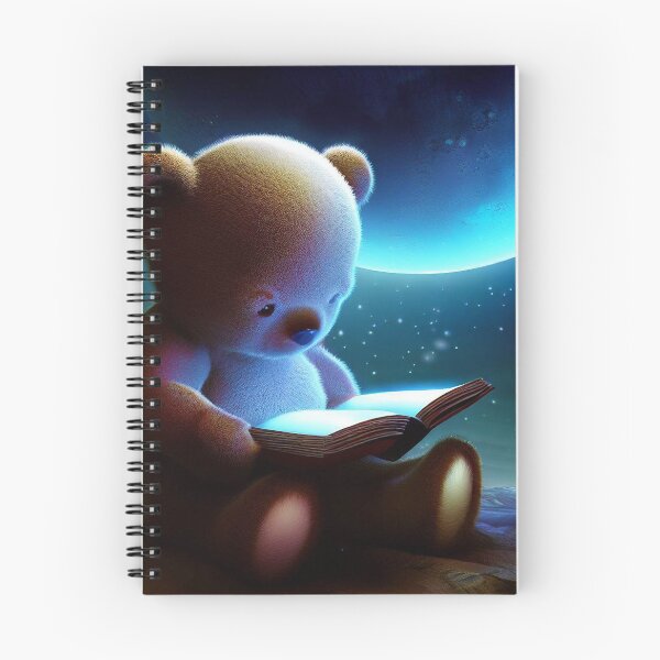 Item preview, Teddy Bear Reading at Night with the Moon designed and sold by TrendyVinyl.