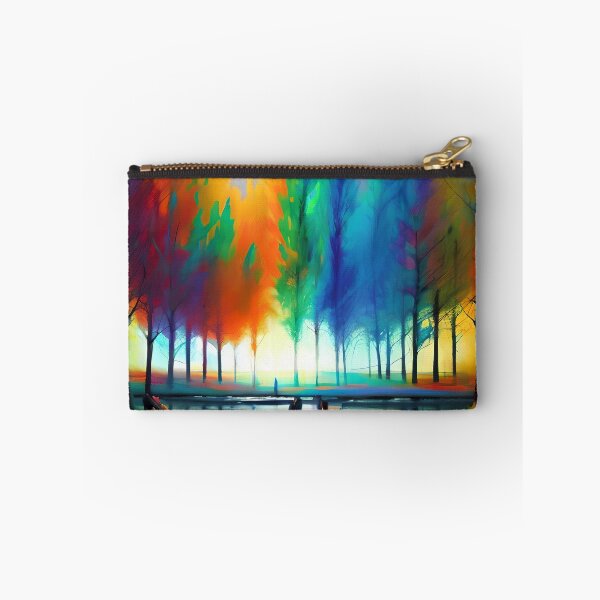 Item preview, Enchanted Forest Lake Landscape - Synesthetic Art for Nature Lovers designed and sold by ElLocoMus.