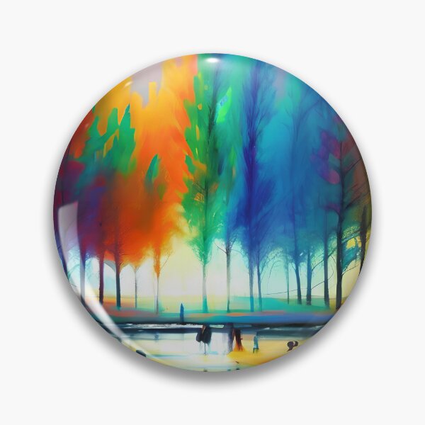 Item preview, Enchanted Forest Lake Landscape - Synesthetic Art for Nature Lovers designed and sold by ElLocoMus.