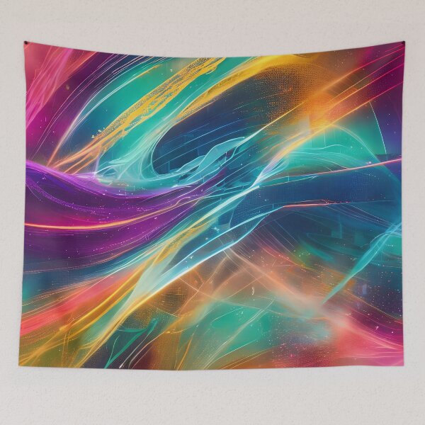 Item preview, Vibrant Synesthetic Abstract Art - A Colorful Sensory Experience for Art Lovers designed and sold by ElLocoMus.
