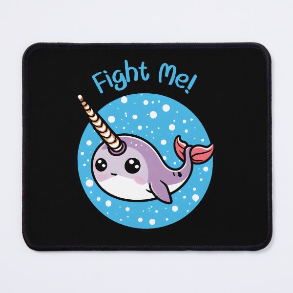 Item preview, Fight Me Narwhal - Cute Kawaii Arctic Whale designed and sold by WigOutlet.