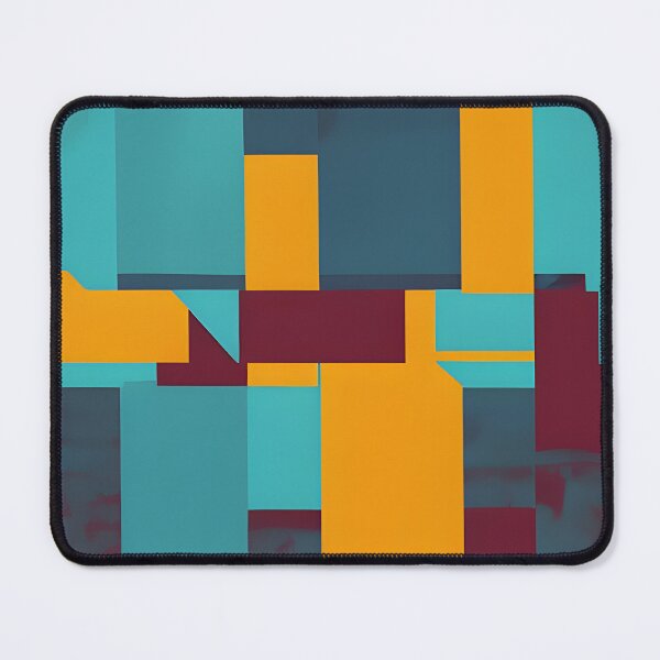 Item preview, Orange blue rectangle patterns designed and sold by brandway.