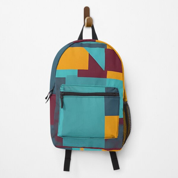 Item preview, Orange blue rectangle patterns designed and sold by brandway.