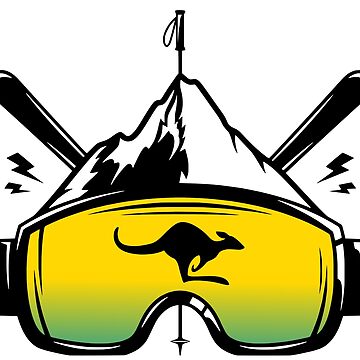 Artwork thumbnail, Australia Flag Ski Goggles Skiing Souvenir by JackCurtis1991