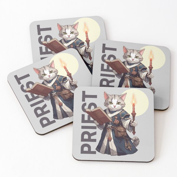 Item preview, The Support Priest Cat designed and sold by kittengallery.