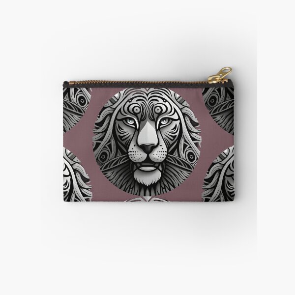 Item preview, A black and white drawing of a tiger's face designed and sold by Hillol Bora.