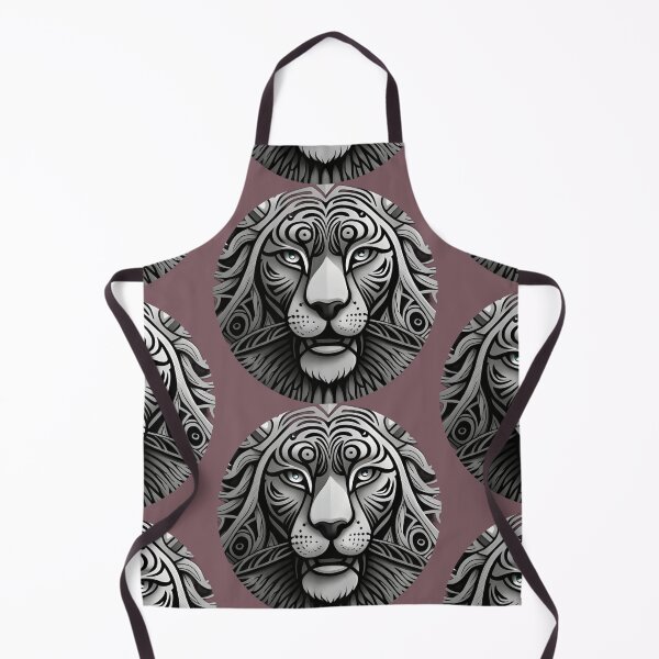 Item preview, A black and white drawing of a tiger's face designed and sold by Hillol Bora.