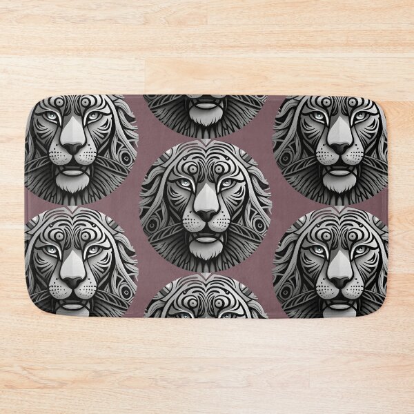 Item preview, A black and white drawing of a tiger's face designed and sold by Hillol Bora.