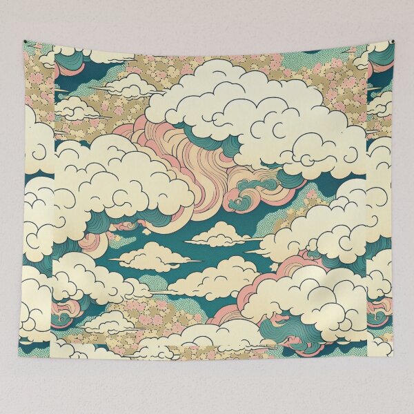 Item preview, Japanese Cloud Pattern - Symbol of Fortune and Resilience designed and sold by kfir marco.