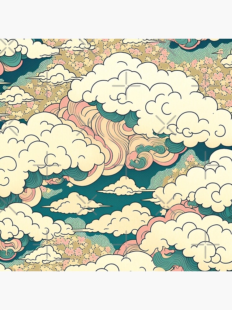 Japanese Cloud Pattern Art Prints for Sale | Redbubble