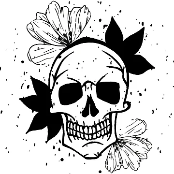 Artwork thumbnail, Handdrawn Skull by RokaaShop