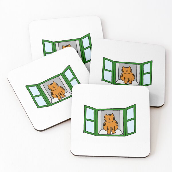 Item preview, a Cat on a window frame designed and sold by superbaechoo.