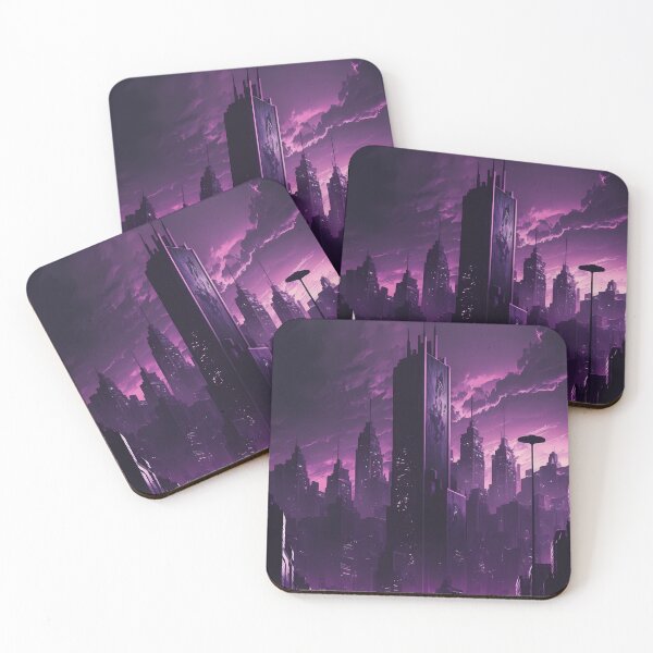 Item preview, Purple cyberpunk style city designed and sold by color-project.