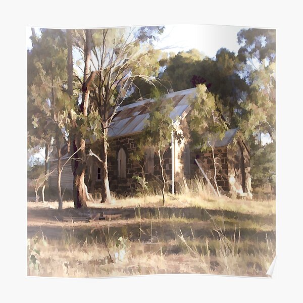 Old Bush Church Poster