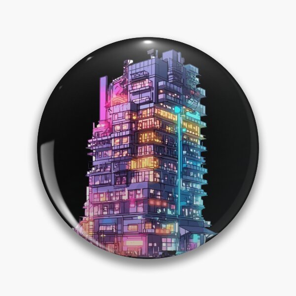 Item preview, Neon Highrise cyberpunk style building designed and sold by ArtisticKevin.