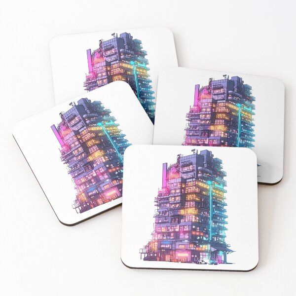 Item preview, Neon Highrise cyberpunk style building designed and sold by ArtisticKevin.