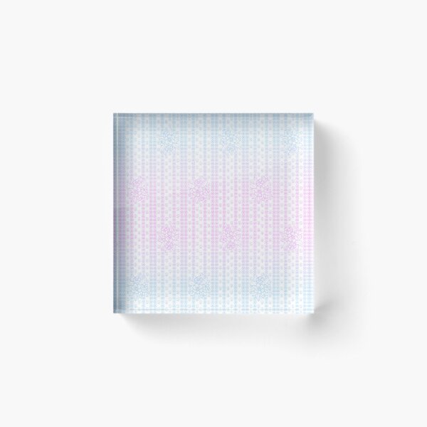 Floral PRINT (Pink/Blue Gradient) Acrylic Block