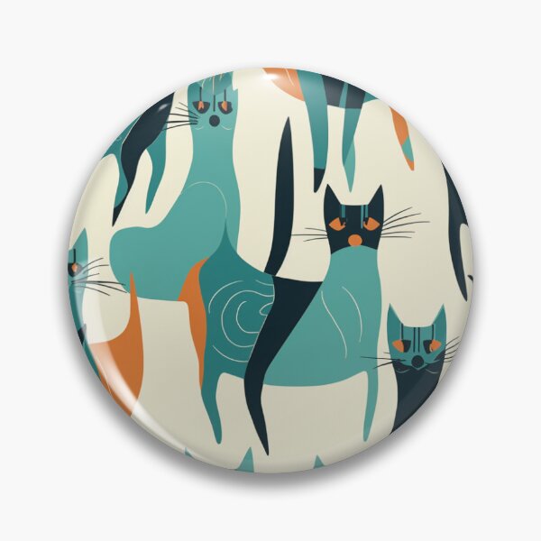 Item preview, midcentury modern cats designed and sold by RavenWrangler.