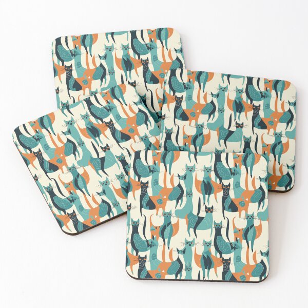 Item preview, midcentury modern cats designed and sold by RavenWrangler.