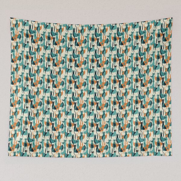Item preview, midcentury modern cats designed and sold by RavenWrangler.