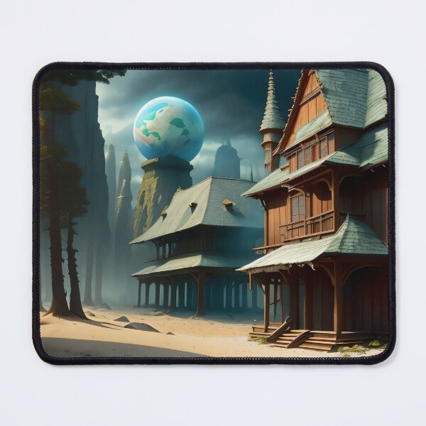 Aperçu de l'œuvre Paysage du nouveau monde avec vieille maison en bois créée et vendue par PosterPalace.