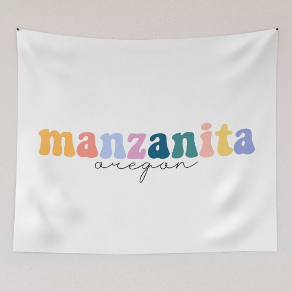 Item preview, Manzanita Oregon Groovy Rainbow Pastel Lettering designed and sold by sourpanda.