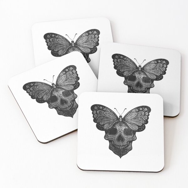 Item preview, SKULL AND BUTTERFLY 01 designed and sold by PsychoLifestyle.