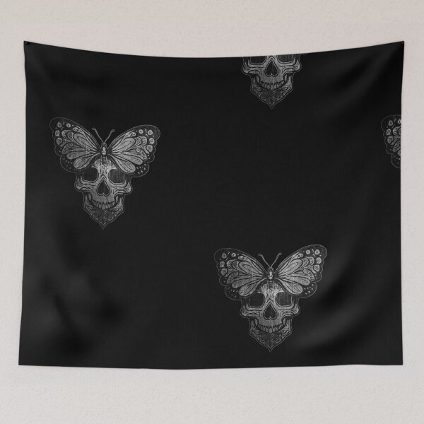 Item preview, SKULL AND BUTTERFLY 01 designed and sold by PsychoLifestyle.