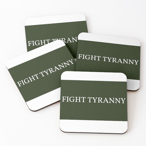 Item preview, "Fight Tyranny" green background designed and sold by TipperGoldkampDesign.