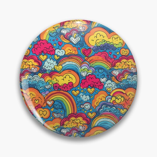 Item preview, Whimsical Rainbow Love Hearts and Clouds designed and sold by Adam Prettyjohns.