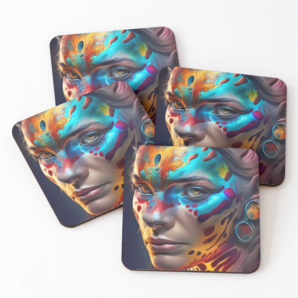 Item preview, The Fierce and Beautiful Tiger Woman Surreal Portrait T-Shirt designed and sold by artmanikin.