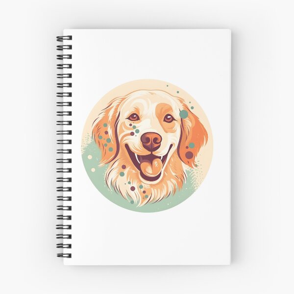 Item preview, Golden Retriever Colorful Head - Turquoise and Yellow Background Design designed and sold by Andre  Frosch.