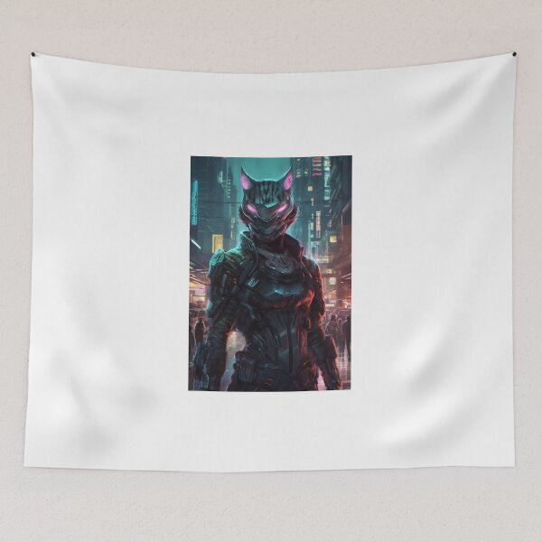 Item preview, Cyberpunk Felines #D23FF4F3C designed and sold by nixlim.