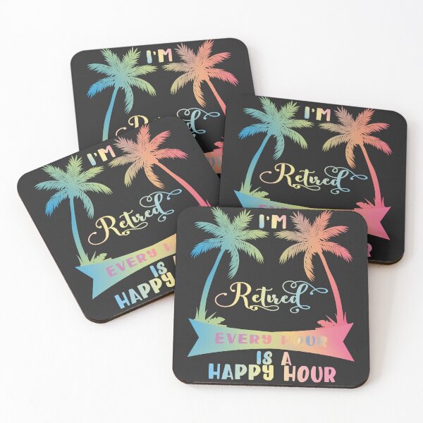 Item preview, Palm I'm Retired Every Hour Is A Happy Hour designed and sold by fatydesignspace.