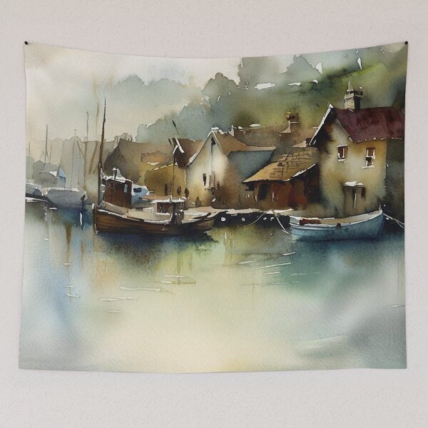 Item preview, Fishing Village designed and sold by Donkey's Salad.