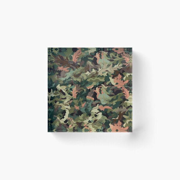 Item preview, Camo leaf design camouflage army greens designed and sold by CactusPan.