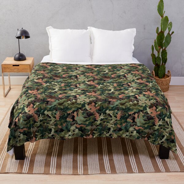 Item preview, Camo leaf design camouflage army greens designed and sold by CactusPan.